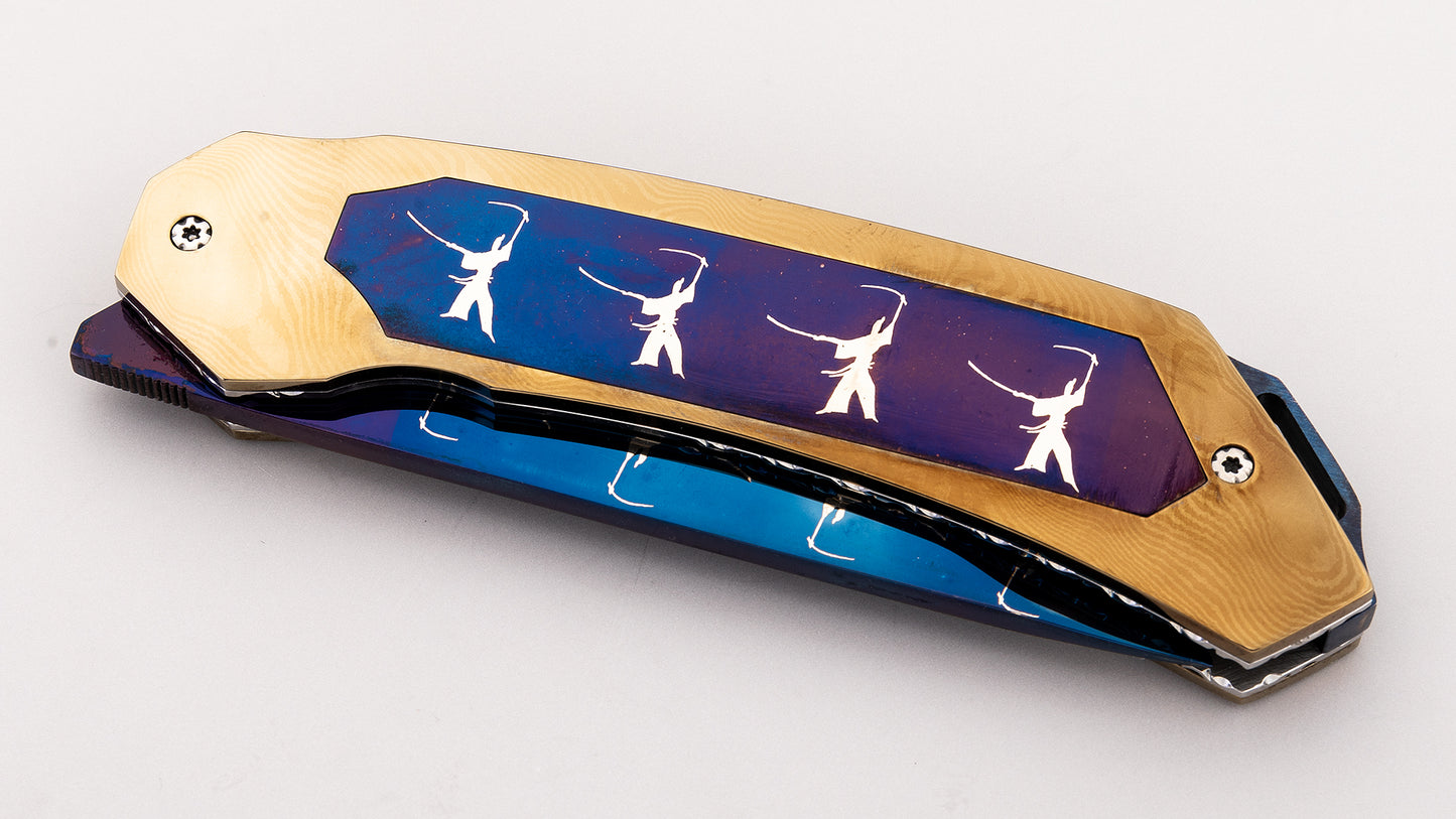 Blue Samurai Mosaic Liner Lock Flipper - Daniel Cattaneo