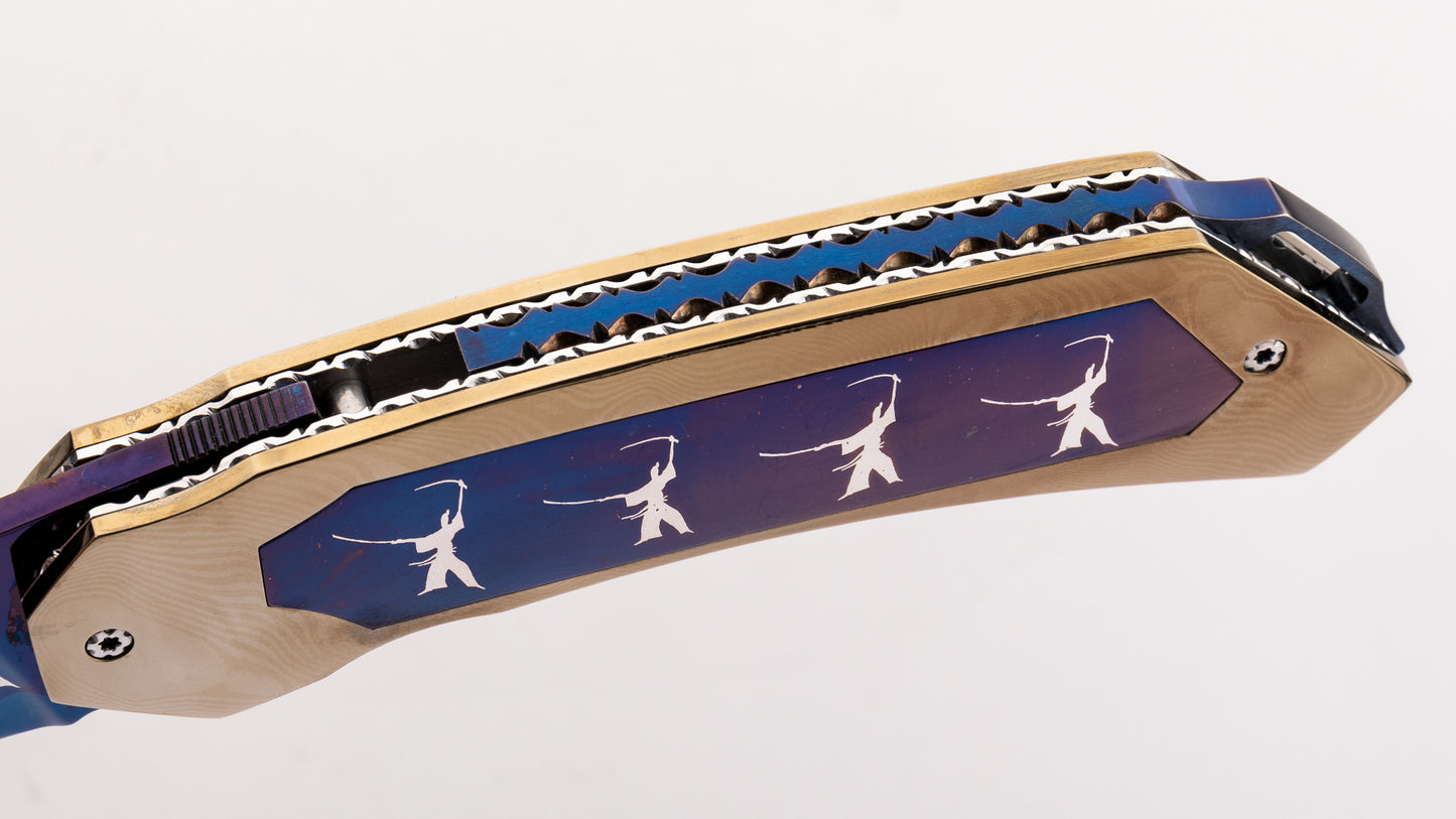 Blue Samurai Mosaic Liner Lock Flipper - Daniel Cattaneo