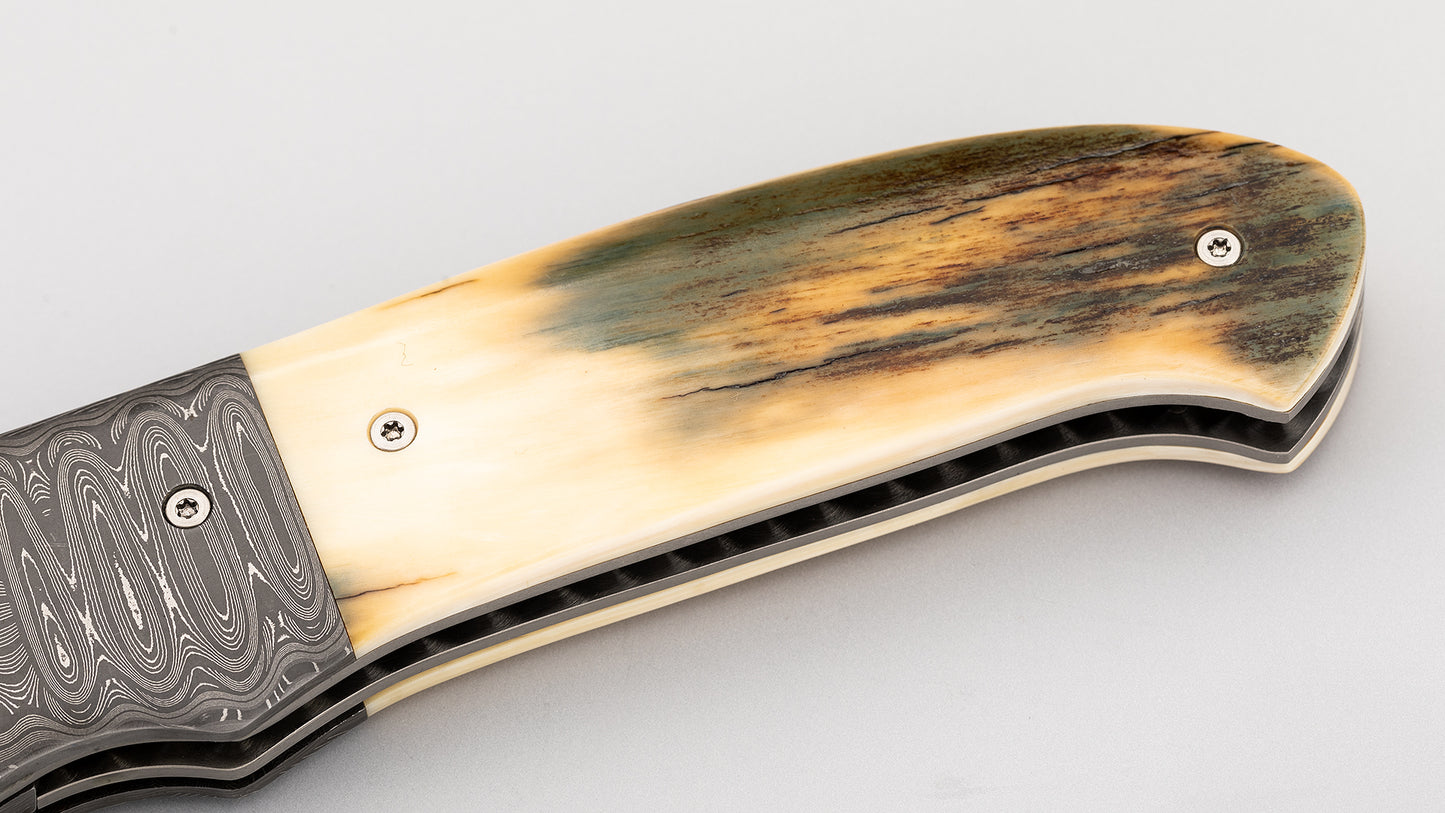 Damascus Liner Lock - Kit Carson