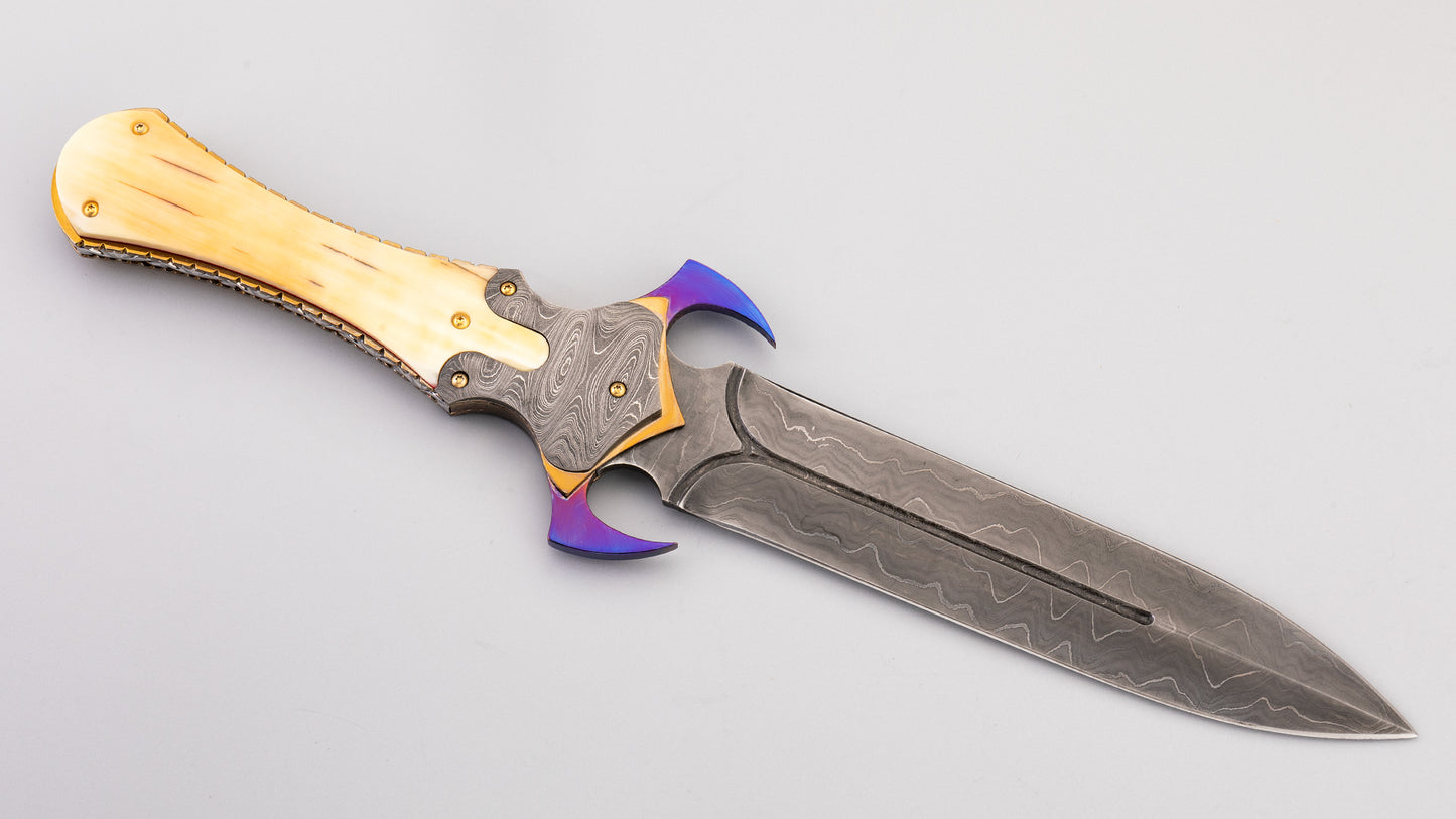 Damascus Art Deco Dagger - Leonardo Frizzi
