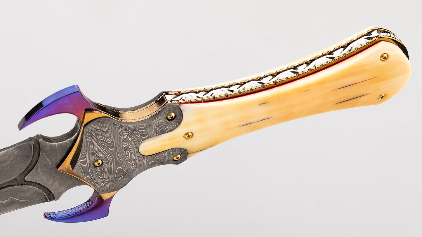 Damascus Art Deco Dagger - Leonardo Frizzi