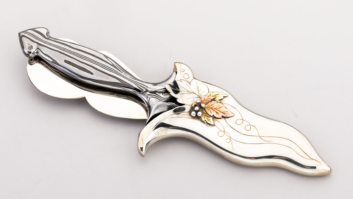 Damascus Boot Knife - Audra Drapper