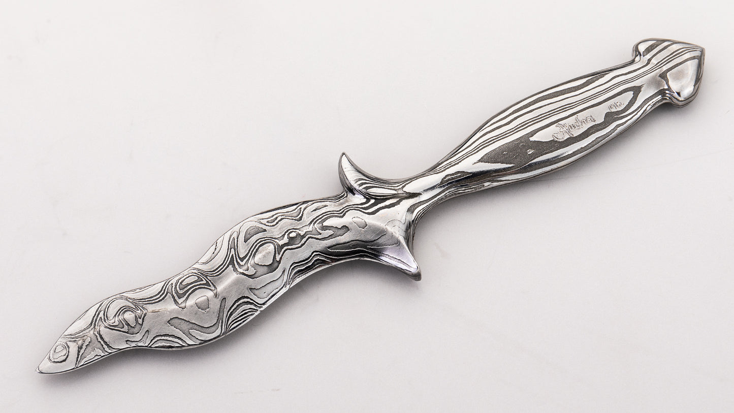 Damascus Boot Knife - Audra Drapper