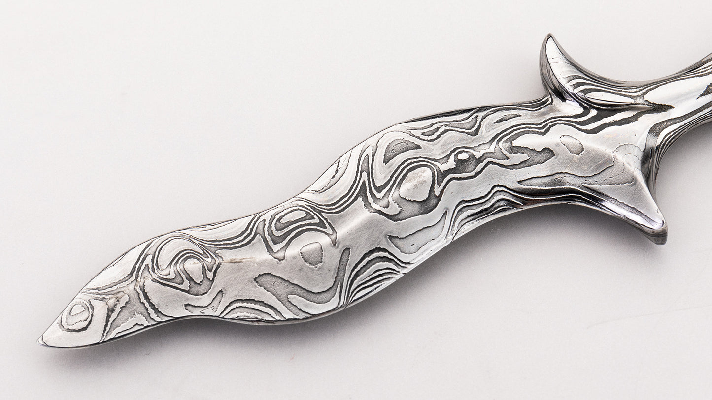 Damascus Boot Knife - Audra Drapper