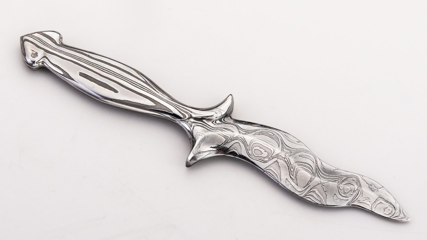 Damascus Boot Knife - Audra Drapper