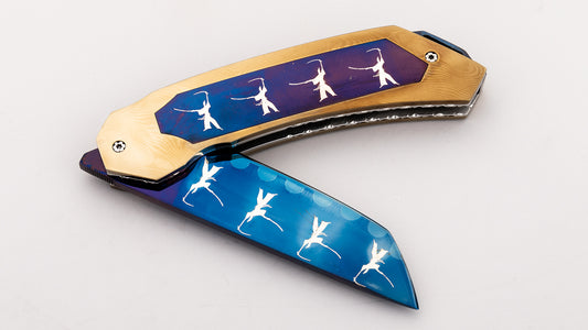 Blue Samurai Mosaic Liner Lock Flipper - Daniel Cattaneo