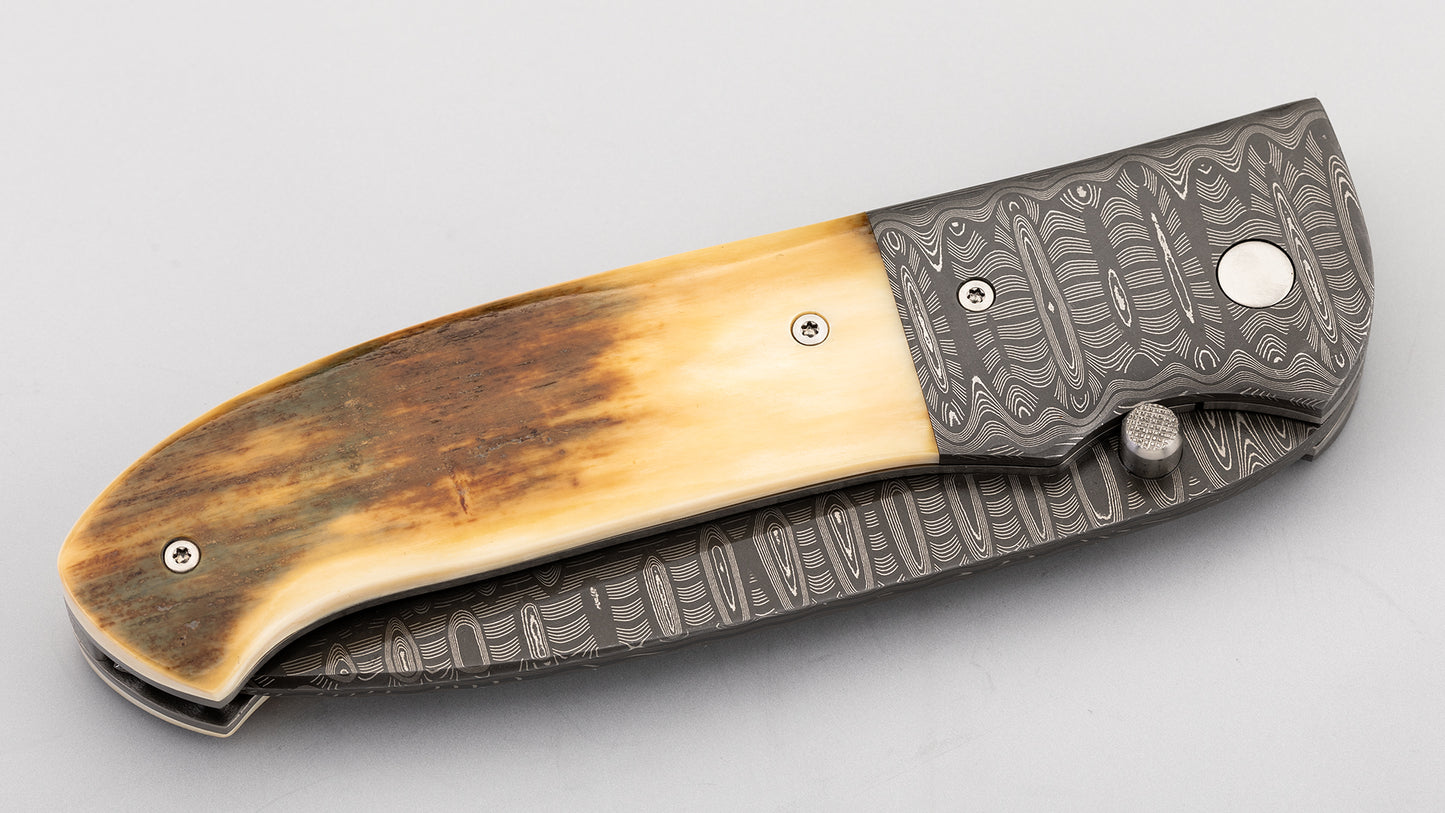 Damascus Liner Lock - Kit Carson