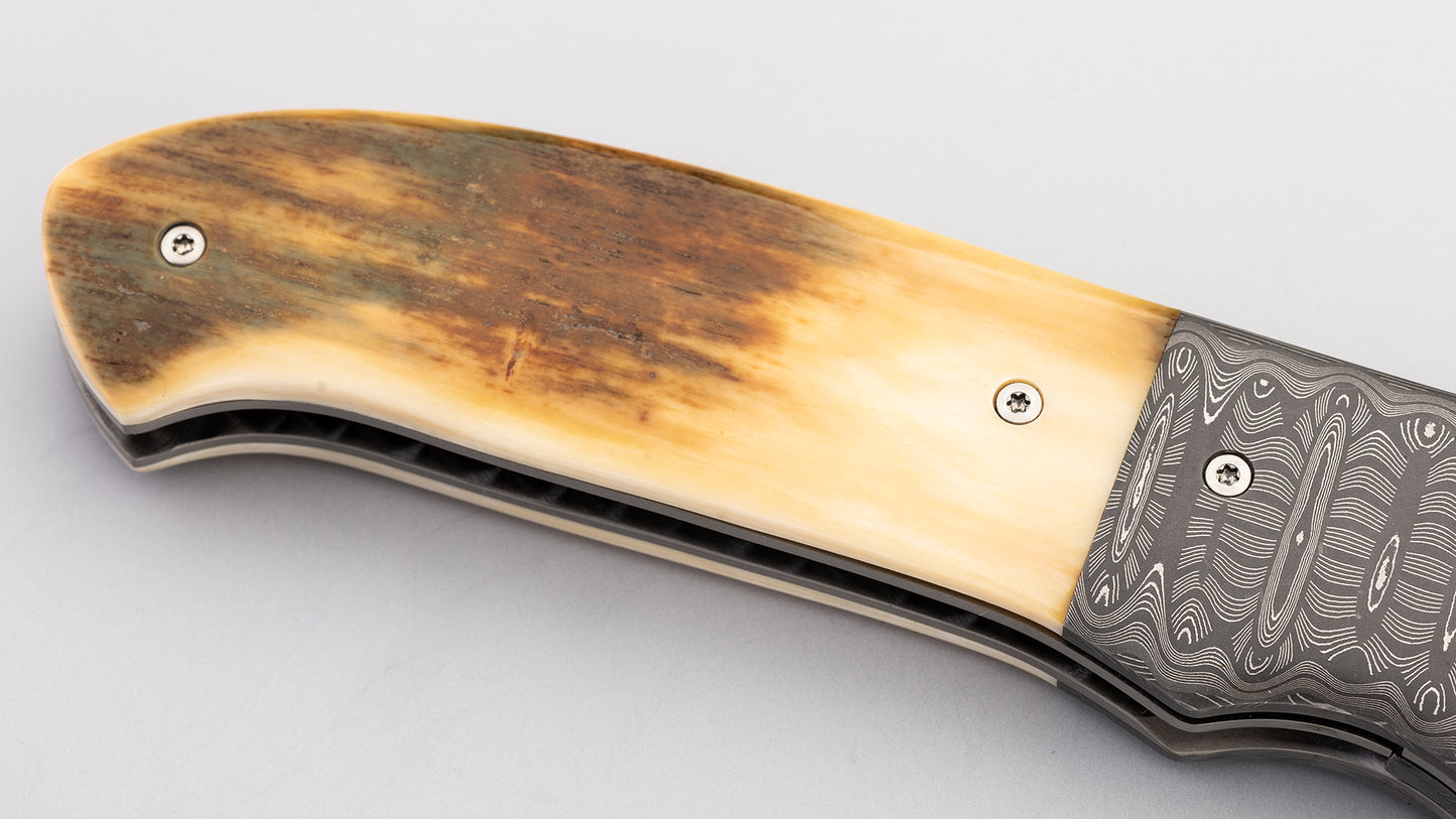 Damascus Liner Lock - Kit Carson